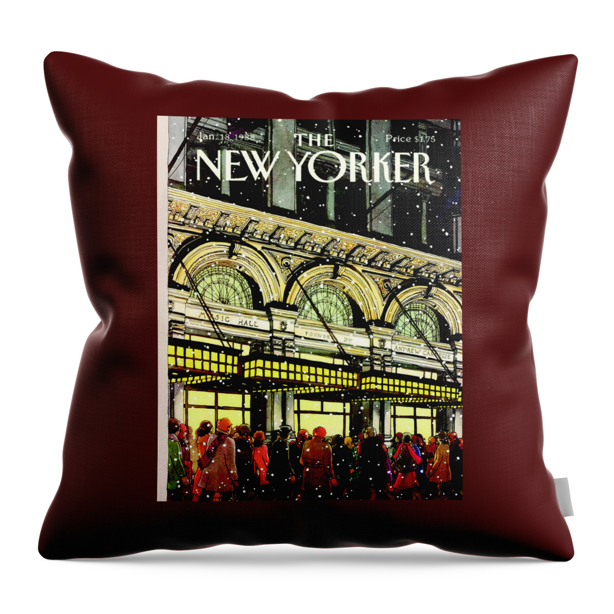 The New Yorker Cover - January 18th, 1988 Throw Pillow