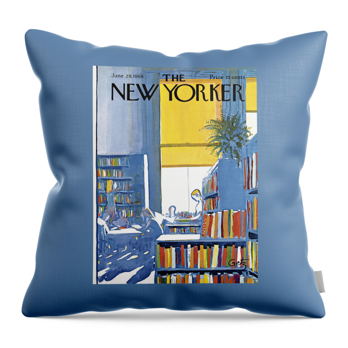 New Yorker June 29th 1968 Throw Pillow