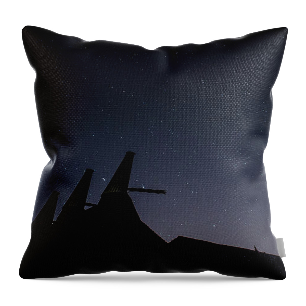 Astro Throw Pillow featuring the photograph The Night Sky, Great Dixter Oast and Barn by Perry Rodriguez