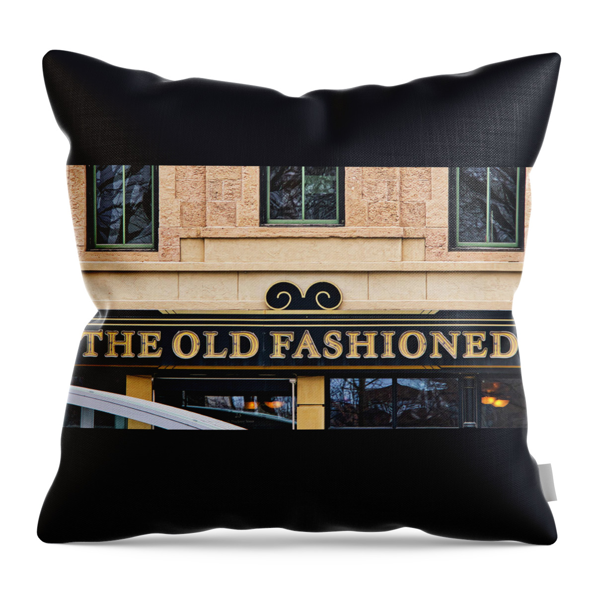 Tavern Throw Pillow featuring the photograph The Old Fashioned - Madison - Wisconsin by Steven Ralser
