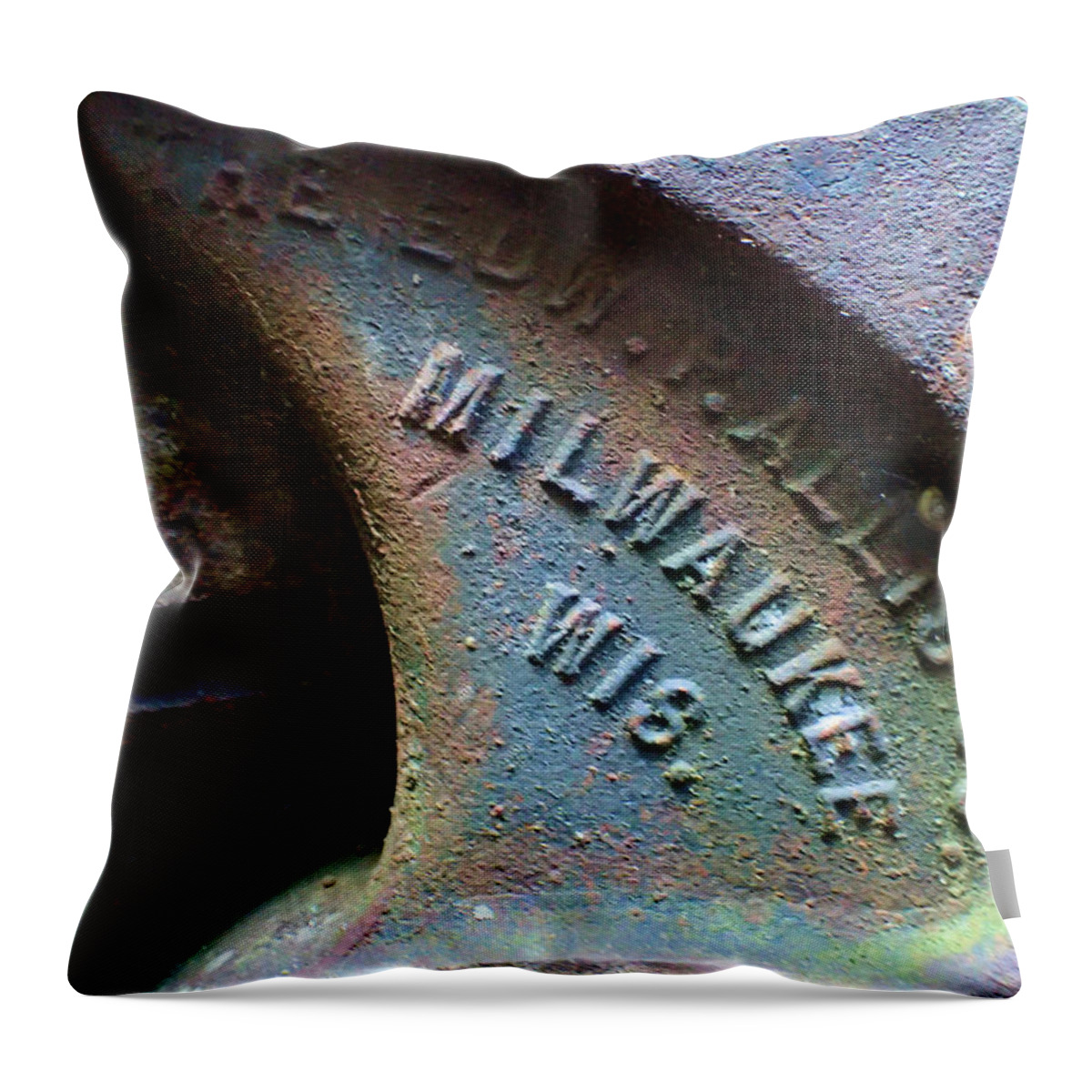 Metal Throw Pillow featuring the photograph The Old Stamp Mill- Findley Mine by Nicole Angell