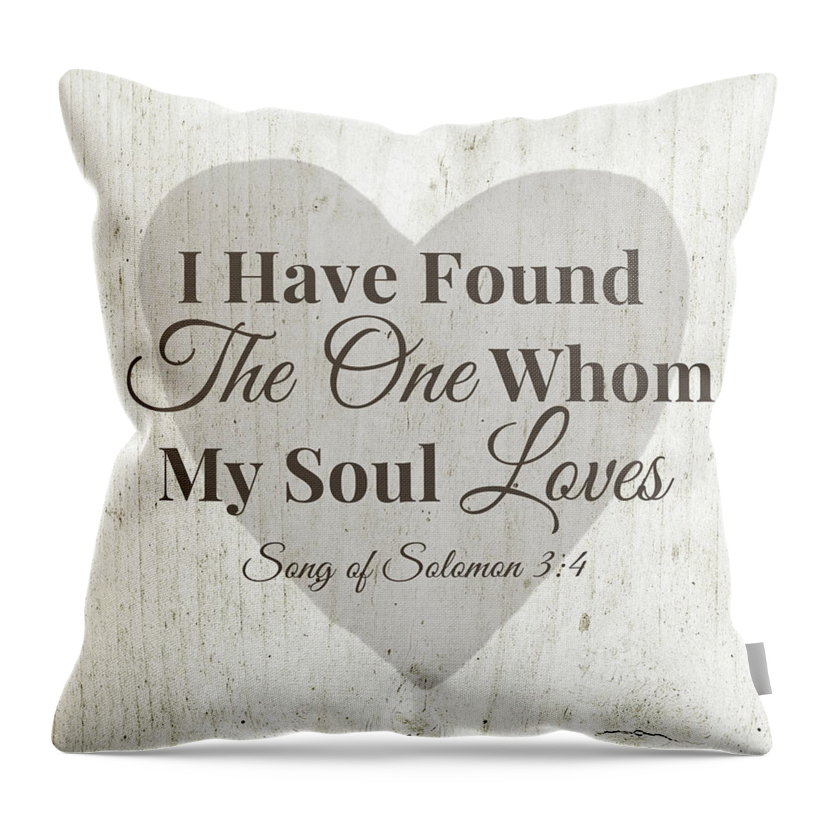 Scripture Throw Pillow featuring the digital art The One Whom My Sould Loves- Art by Linda Woods by Linda Woods