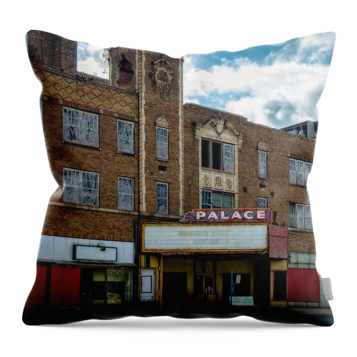 Palace Theater Throw Pillow featuring the photograph The Palace by Steve L'Italien