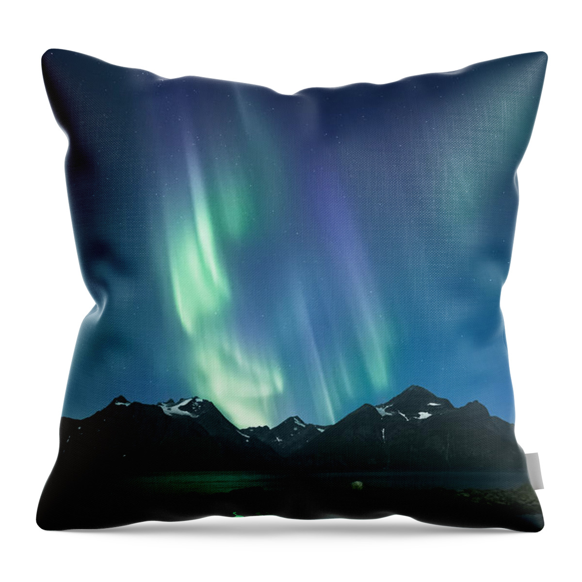 Pond Throw Pillow featuring the photograph The Pond and The Fjord by Tor-Ivar Naess