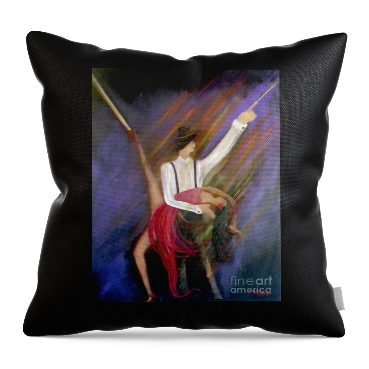 Dance Throw Pillow featuring the painting The Power Of Dance by Artist Linda Marie