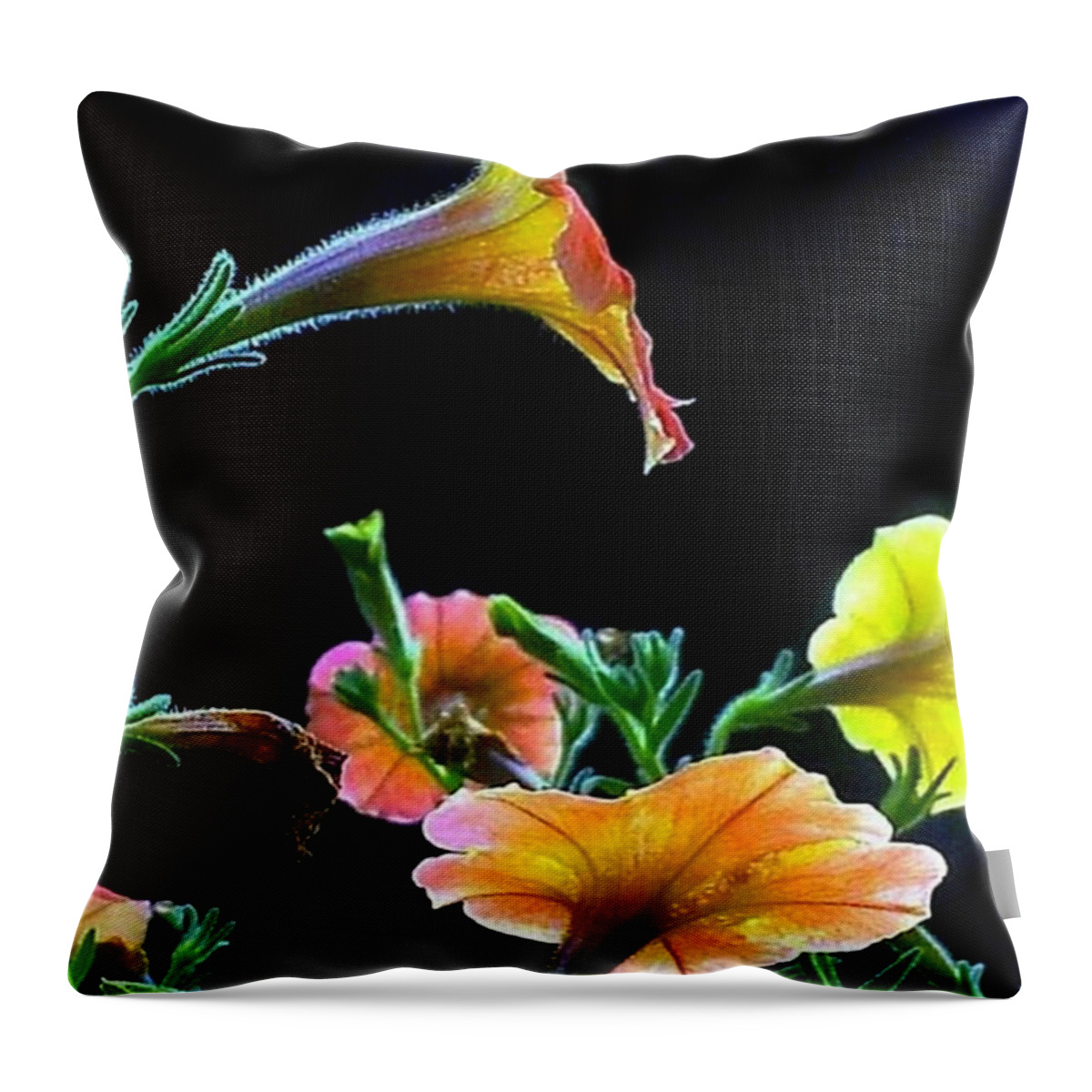 Flowers Throw Pillow featuring the photograph The Profile by Dani McEvoy