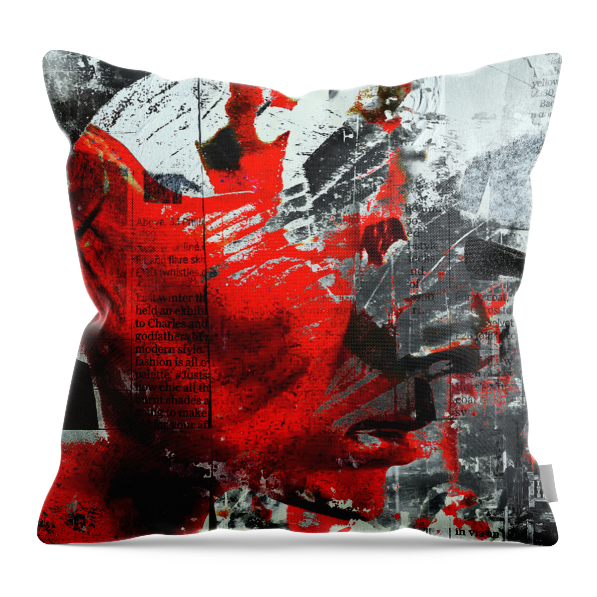 Confusion Throw Pillow featuring the photograph The red head in confusion by Gabi Hampe