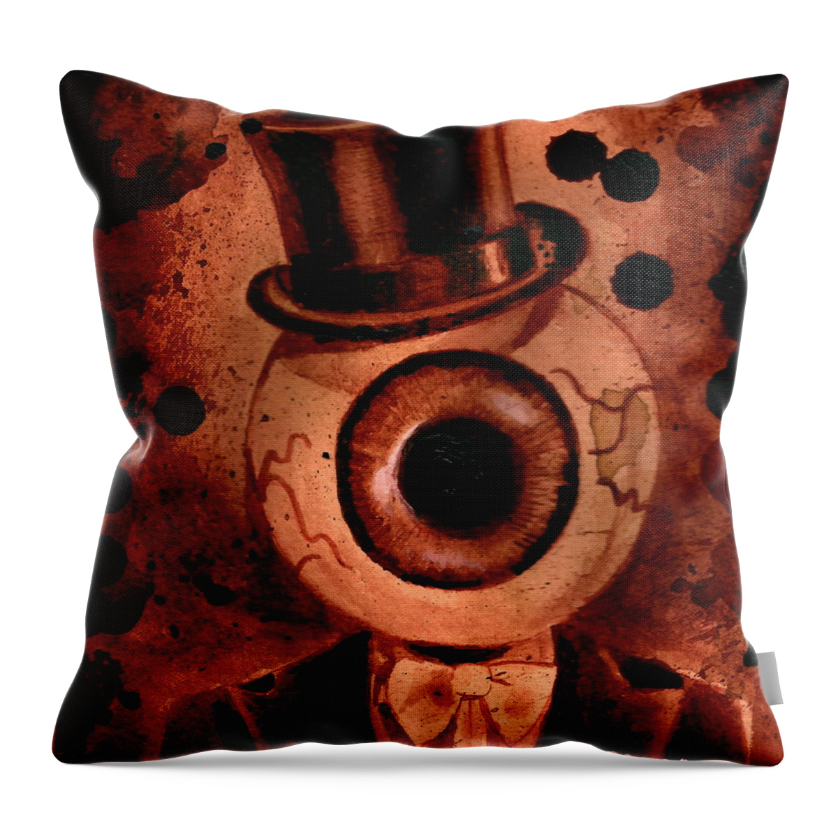  Throw Pillow featuring the painting THE RESIDENTS - proto 2 by Ryan Almighty