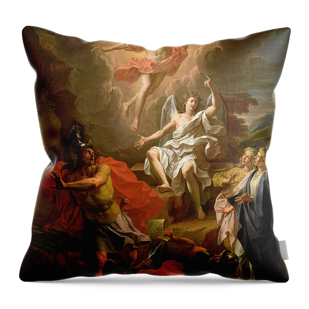 The Resurrection Of Christ Throw Pillow featuring the painting The Resurrection of Christ by Noel Coypel