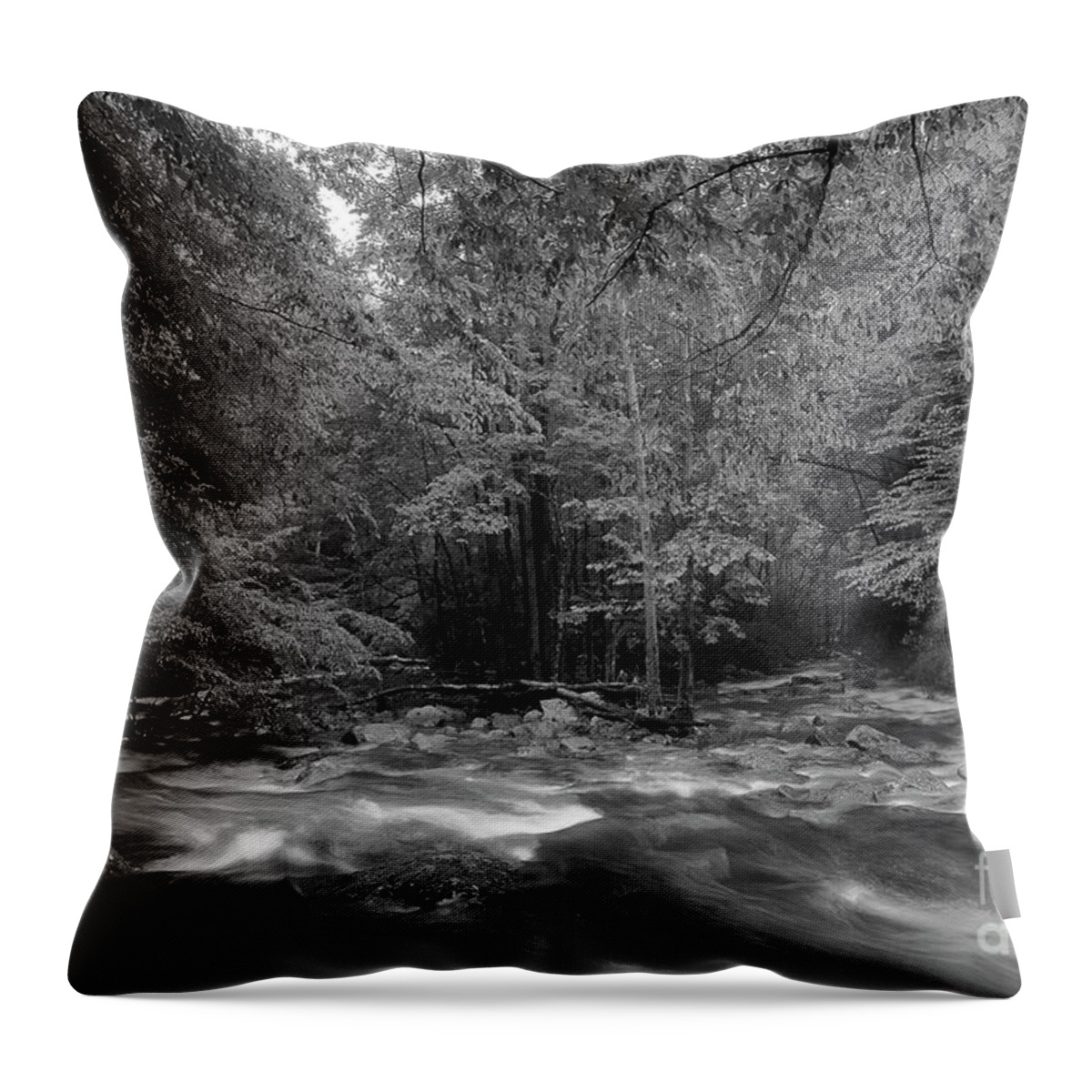 River Throw Pillow featuring the photograph The River Forges On by Mike Eingle
