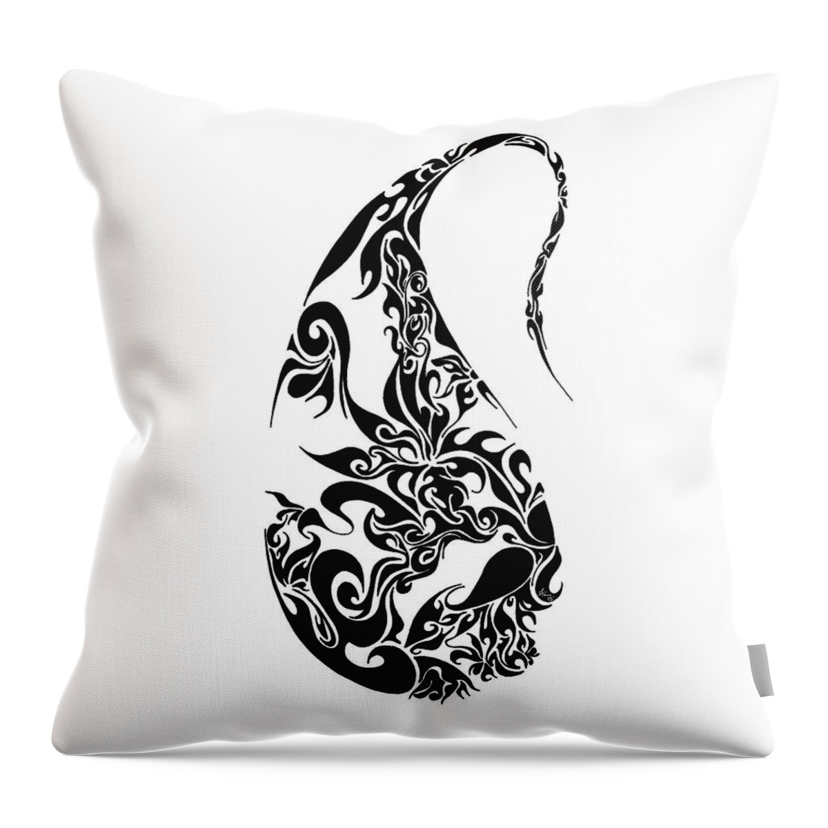 Doodle Throw Pillow featuring the drawing The Seed by Anushree Santhosh