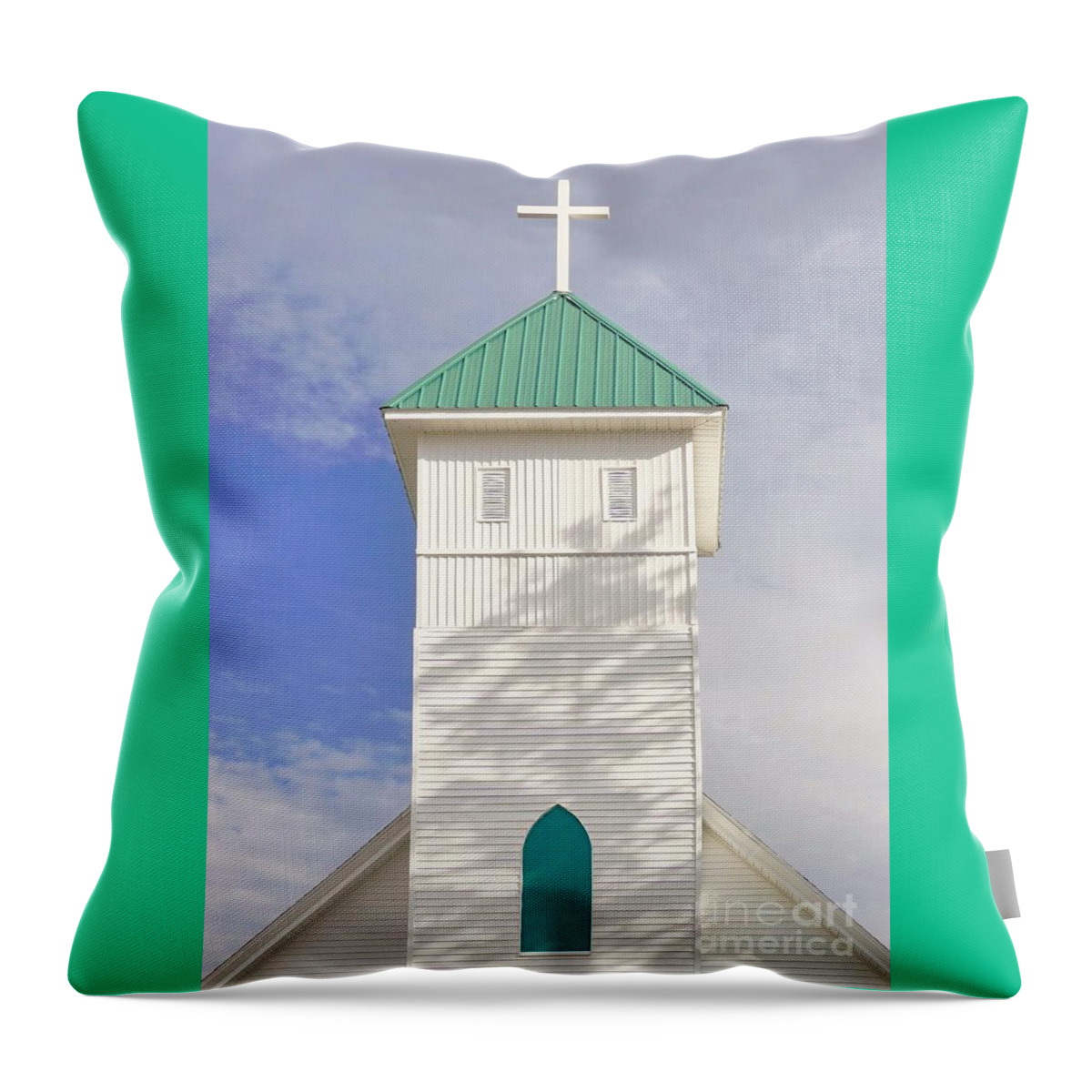 Steeple Throw Pillow featuring the photograph The Steeple by Merle Grenz