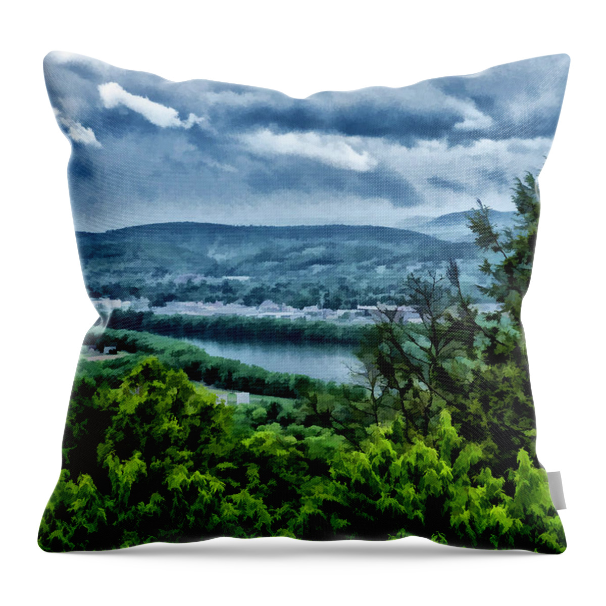 Williamsport Throw Pillow featuring the photograph The Sun will Come Out - Tomorrow by Monroe Payne