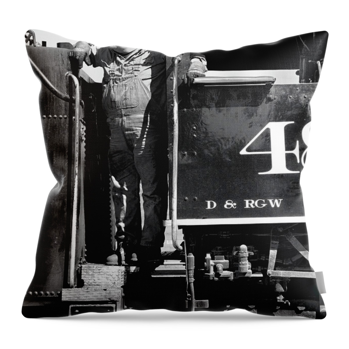 Trains Throw Pillow featuring the photograph The Wait by Ron Cline