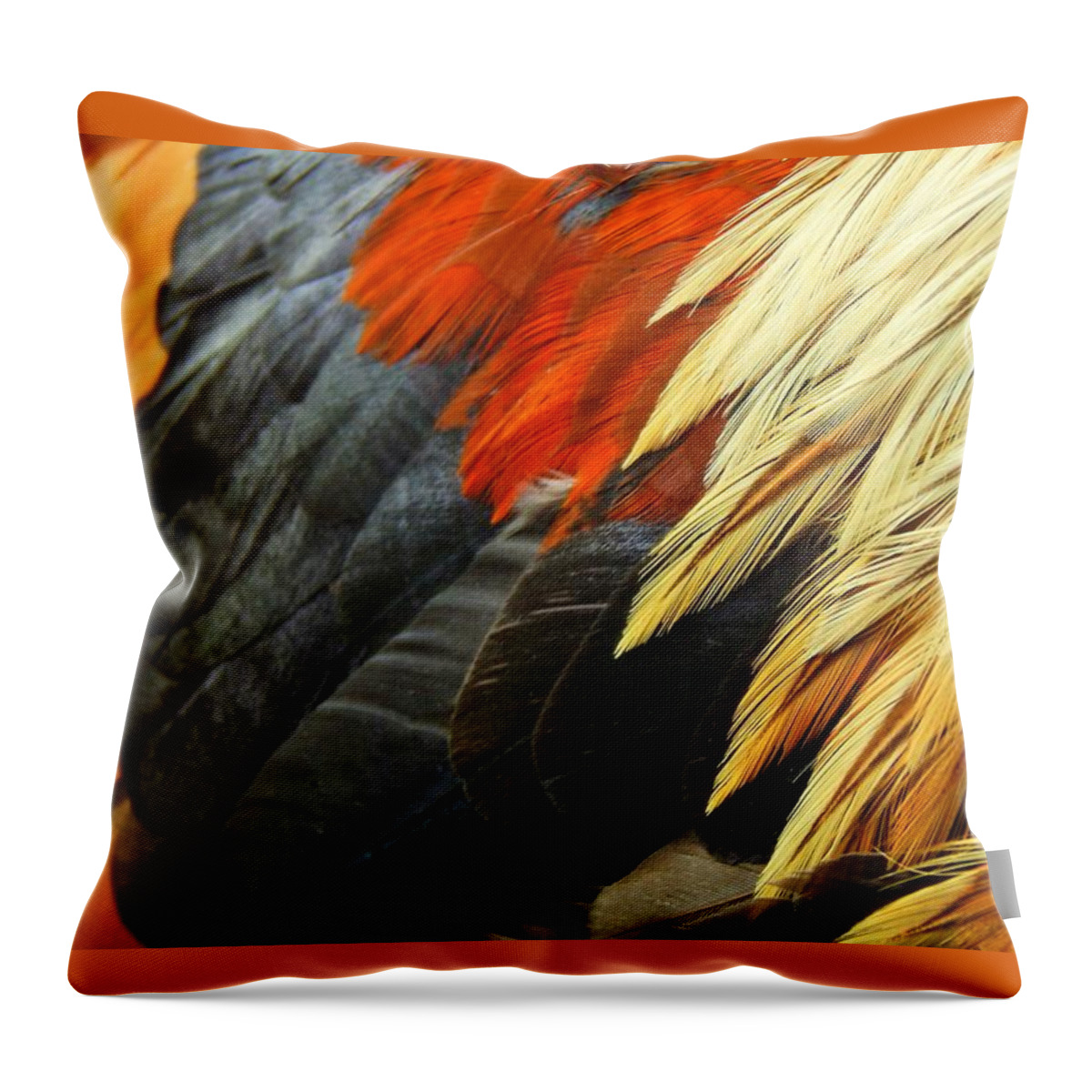 Rooster Throw Pillow featuring the photograph The Wild Rooster by Jan Gelders