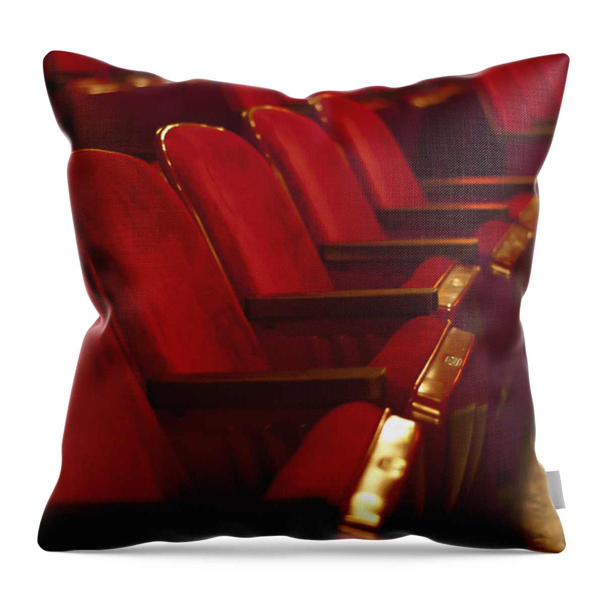 Theater Throw Pillow featuring the photograph Theater Seating by Carolyn Marshall