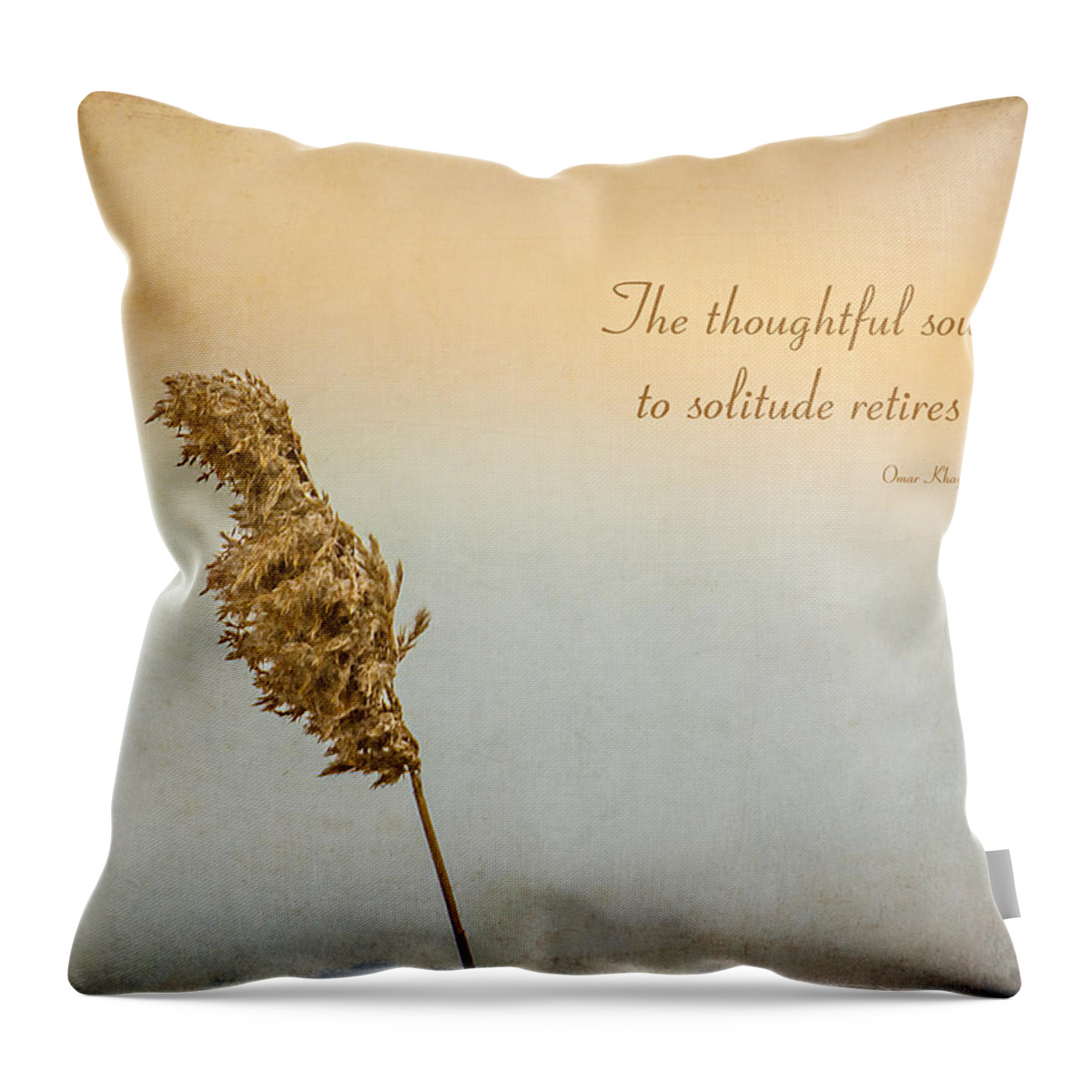 Reed Throw Pillow featuring the photograph Thoughtful Soul by Cathy Kovarik
