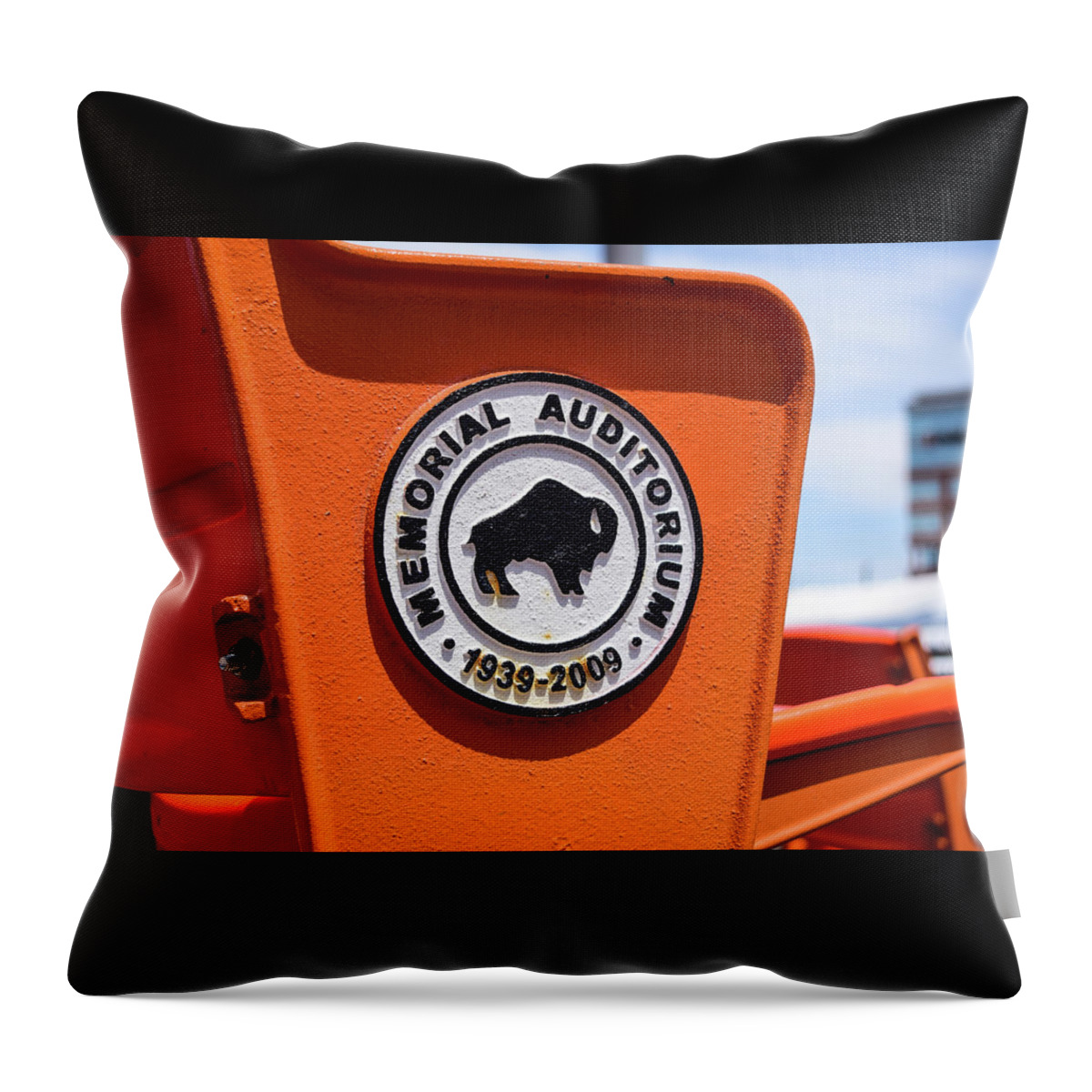 Buffalo Throw Pillow featuring the photograph Throwback Seats by Nicole Lloyd