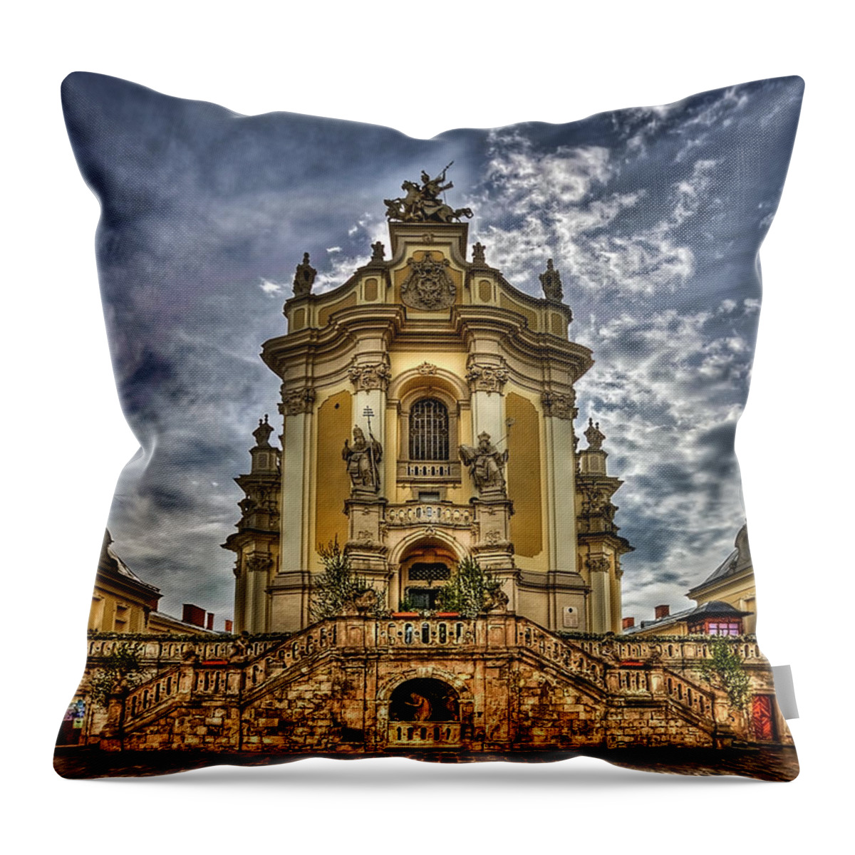 Cathedral Throw Pillow featuring the photograph Timeless Beauty by Evelina Kremsdorf