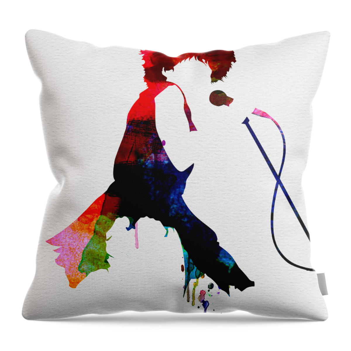 Tina Turner Throw Pillow featuring the painting Tina Watercolor by Naxart Studio