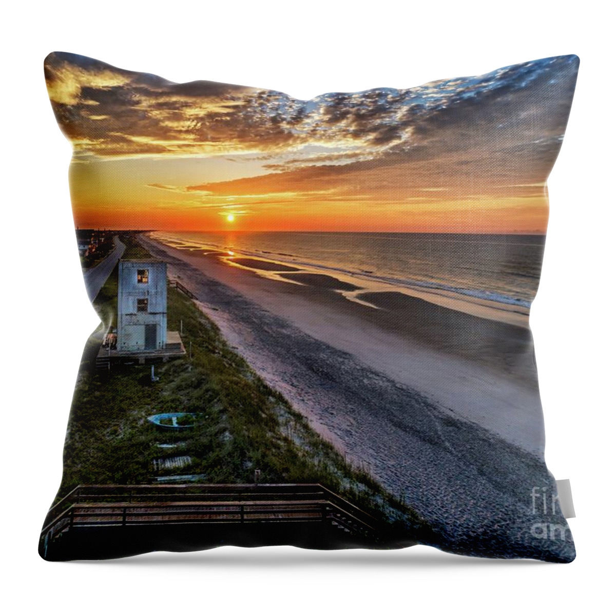 Sunrise Throw Pillow featuring the photograph Tower #3 by DJA Images