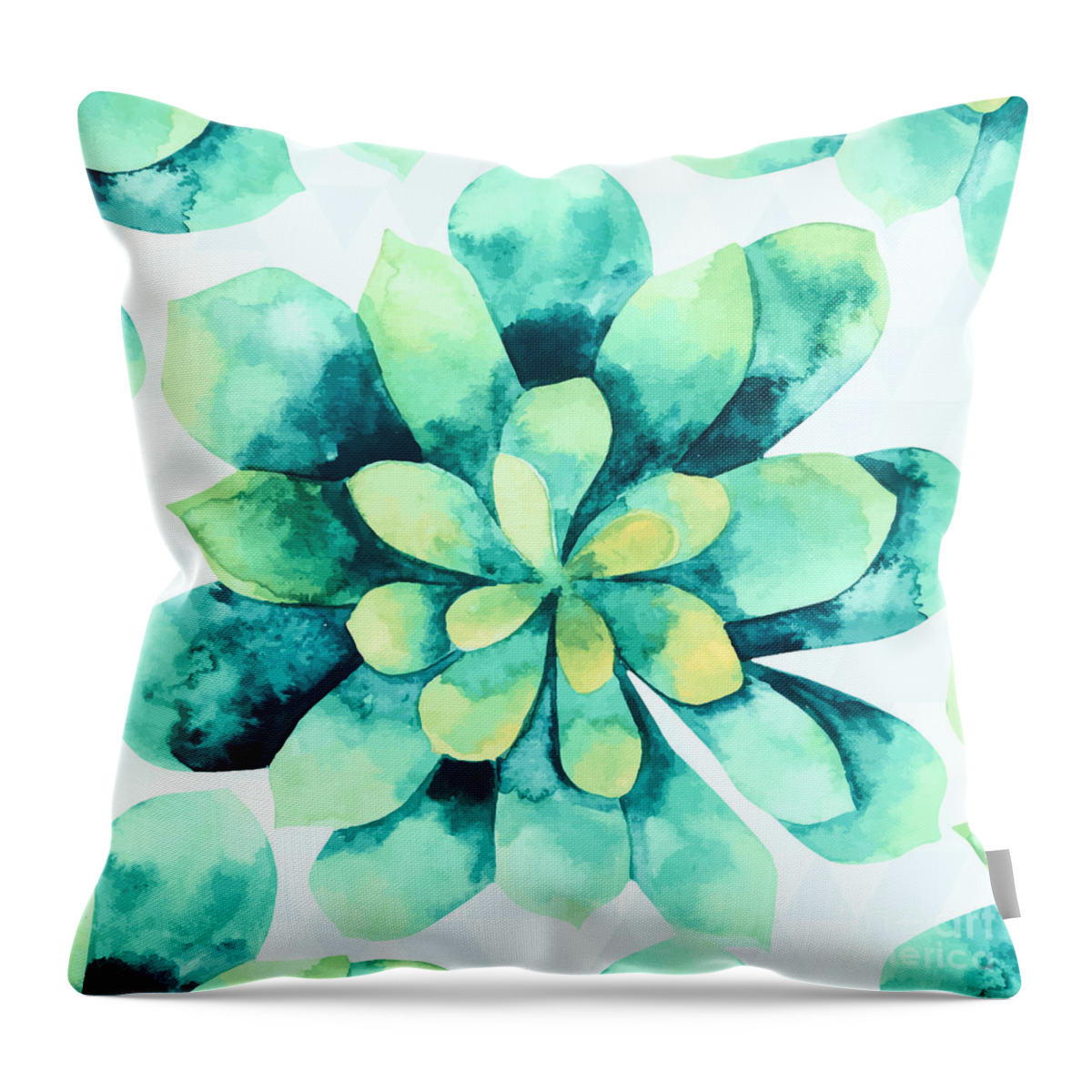Summer Throw Pillow featuring the painting Tropical Flower by Mark Ashkenazi