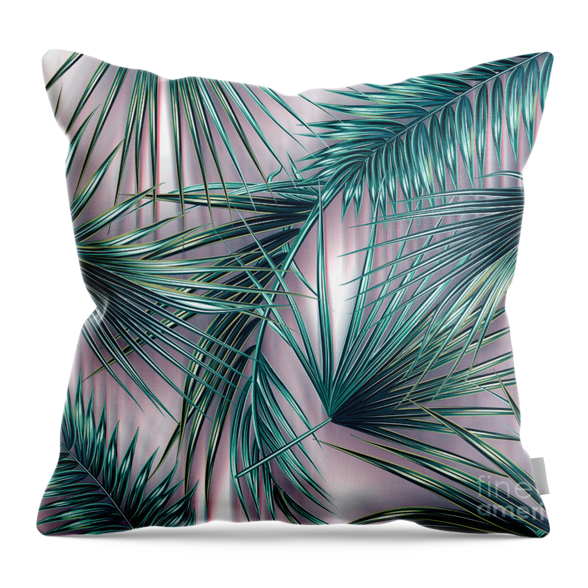 Summer Throw Pillow featuring the digital art Tropicana by Mark Ashkenazi