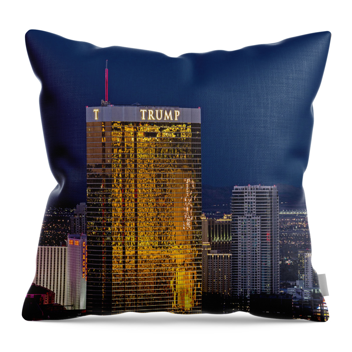 Trump International Hotel Las Vegas Throw Pillow by Susan Candelario -  Susan Candelario - Artist Website