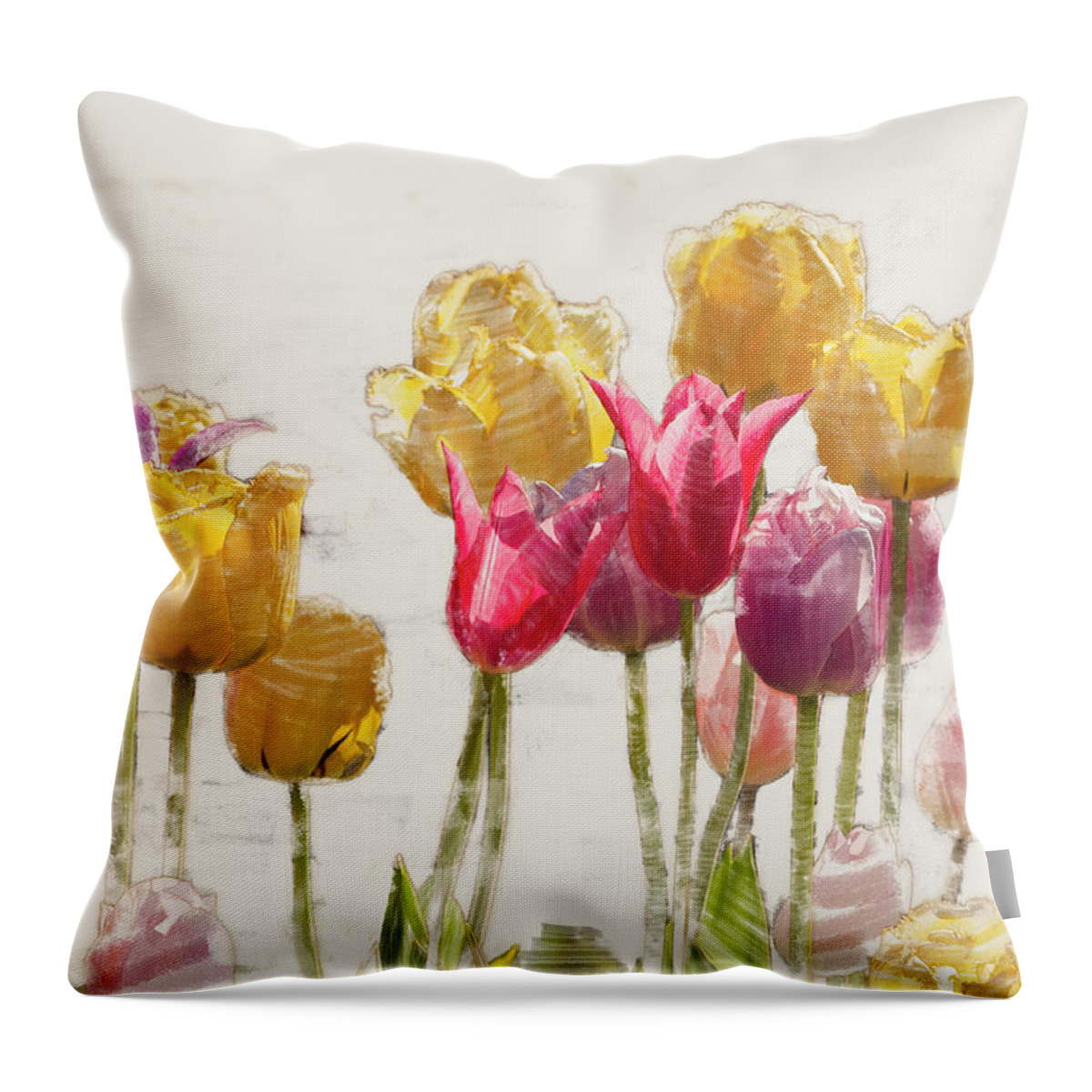 5dii Throw Pillow featuring the digital art Tulipe by Mark Mille