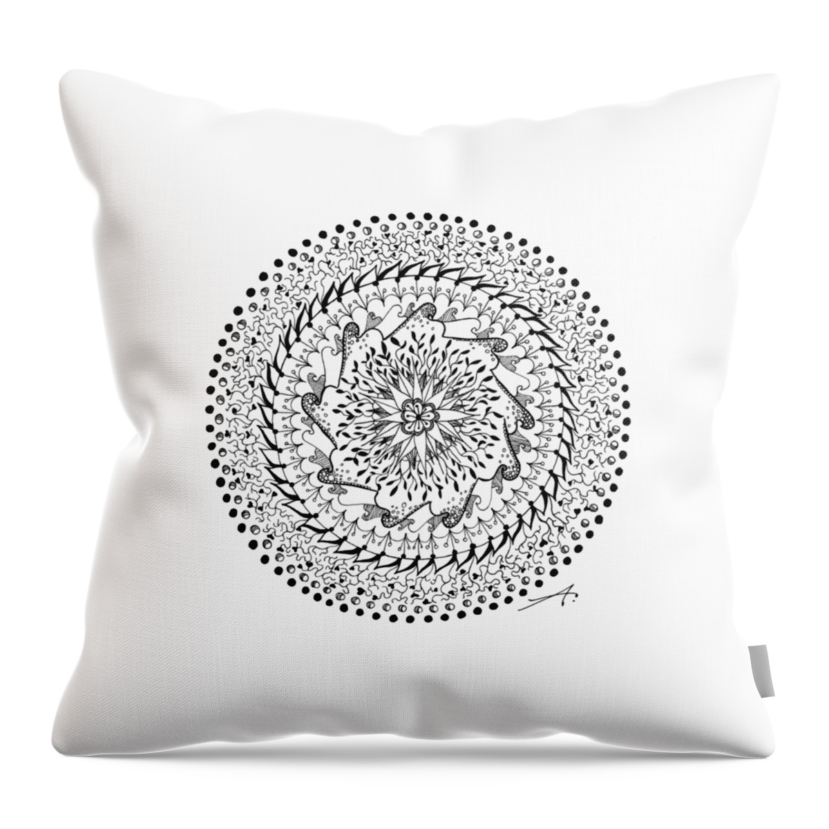 Drawing Throw Pillow featuring the drawing Turning Point by Ana V Ramirez