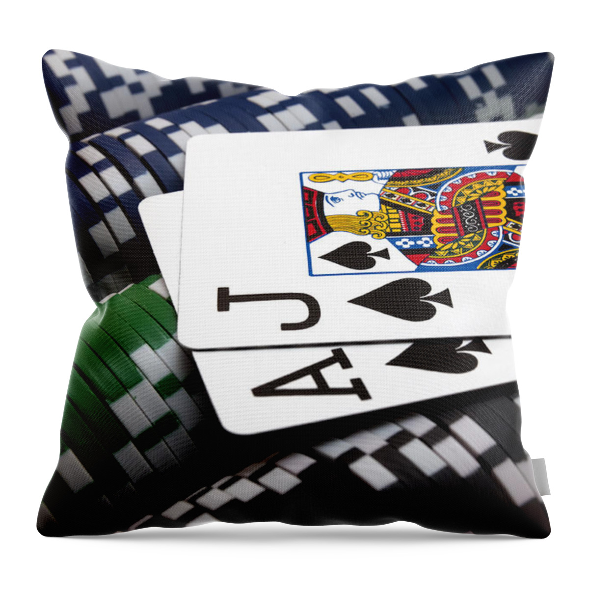 Playing Throw Pillow featuring the photograph Twenty One by Ricky Barnard