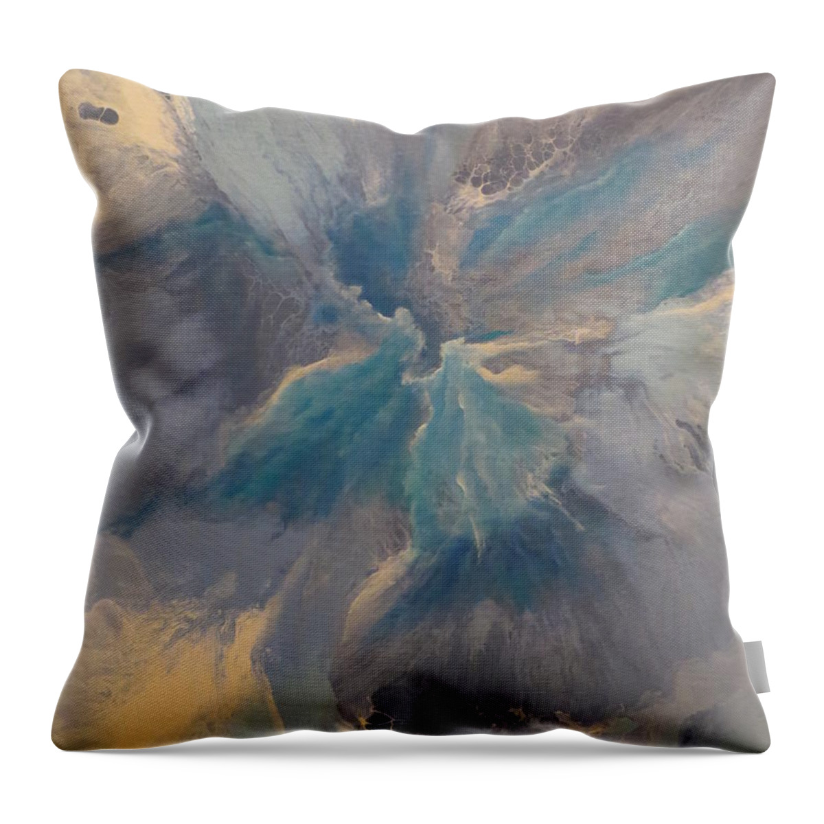 Abstract Throw Pillow featuring the painting Twins by Soraya Silvestri