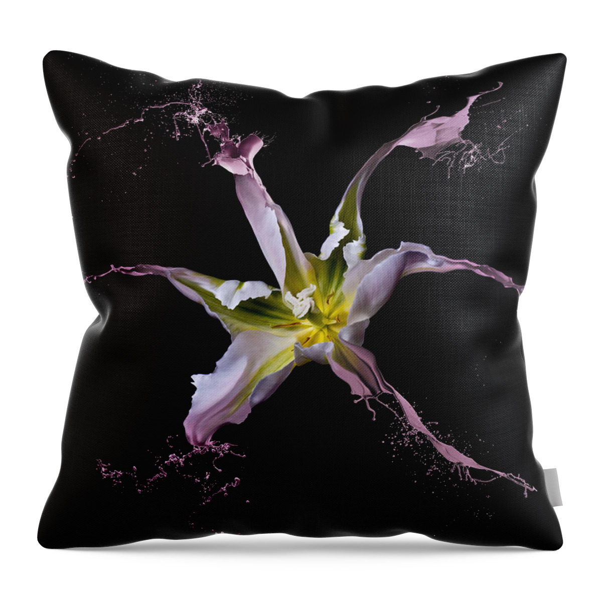 Tulip Throw Pillow featuring the photograph Twirling Tulip by Lori Hutchison