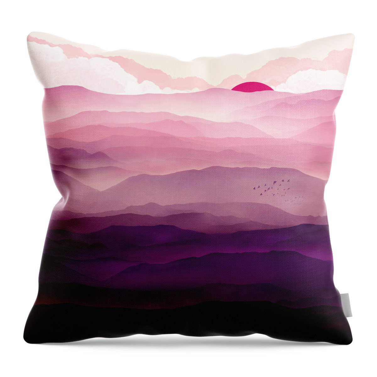 Violet Throw Pillow featuring the digital art Ultraviolet Day by Spacefrog Designs