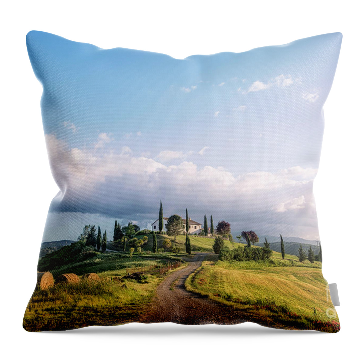 Kremsdorf Throw Pillow featuring the photograph Under The Tuscan Sun by Evelina Kremsdorf