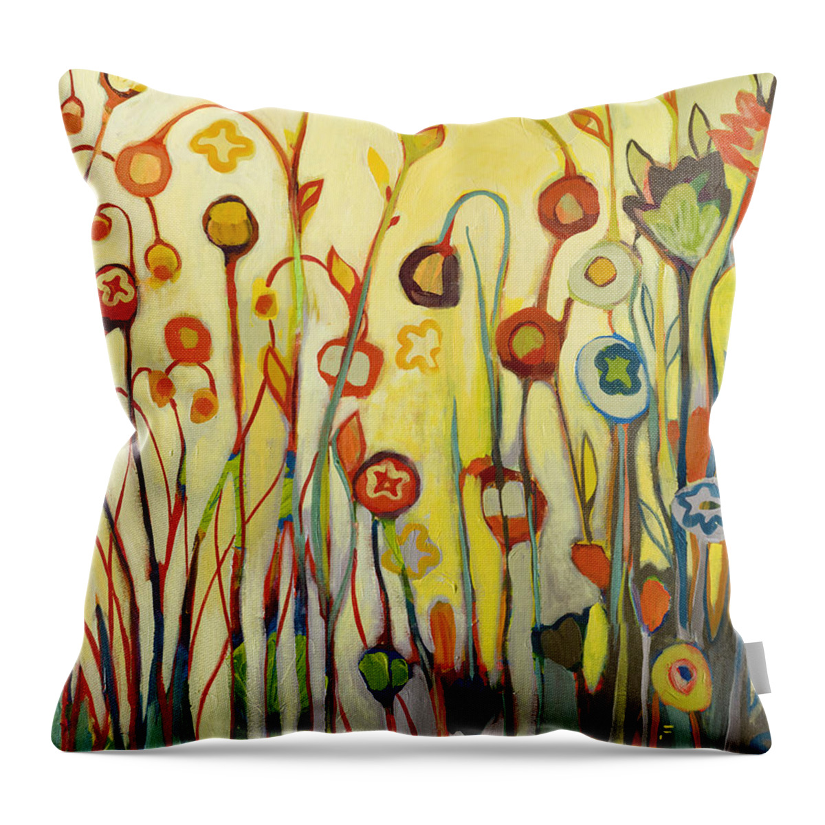 Modern Throw Pillow featuring the painting Unfolded by Jennifer Lommers