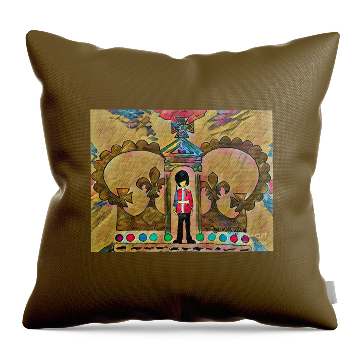 Great Britain Throw Pillow featuring the painting Unity - 5th in the Series by Denise Railey