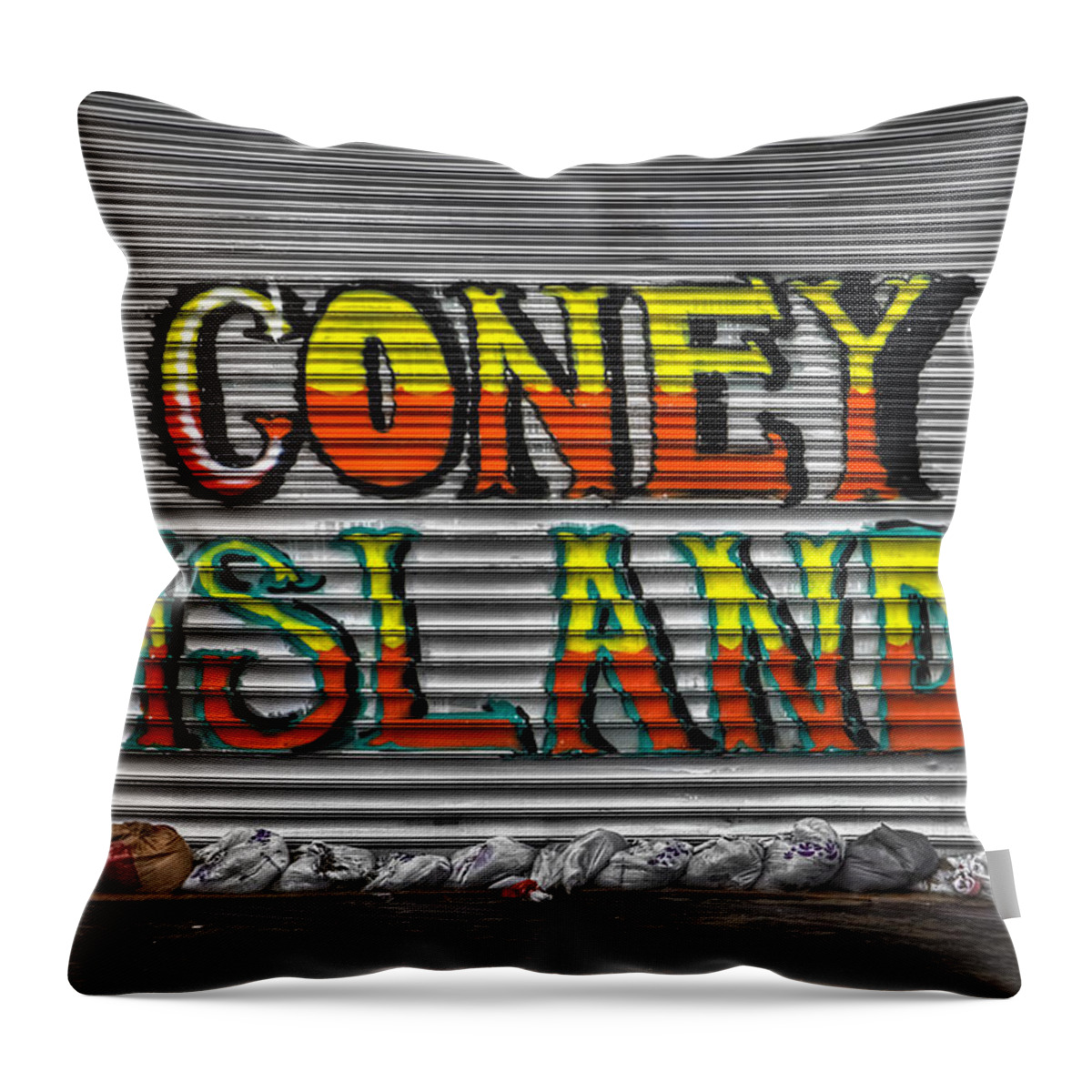 Coney Island Throw Pillow featuring the photograph Unsinkable by Evelina Kremsdorf