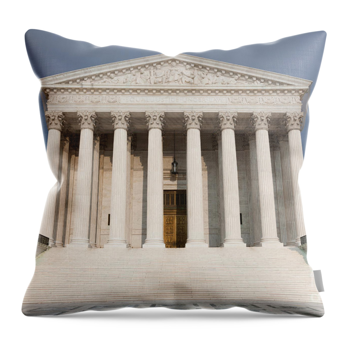 Clarence Holmes Throw Pillow featuring the photograph US Supreme Court Building V by Clarence Holmes