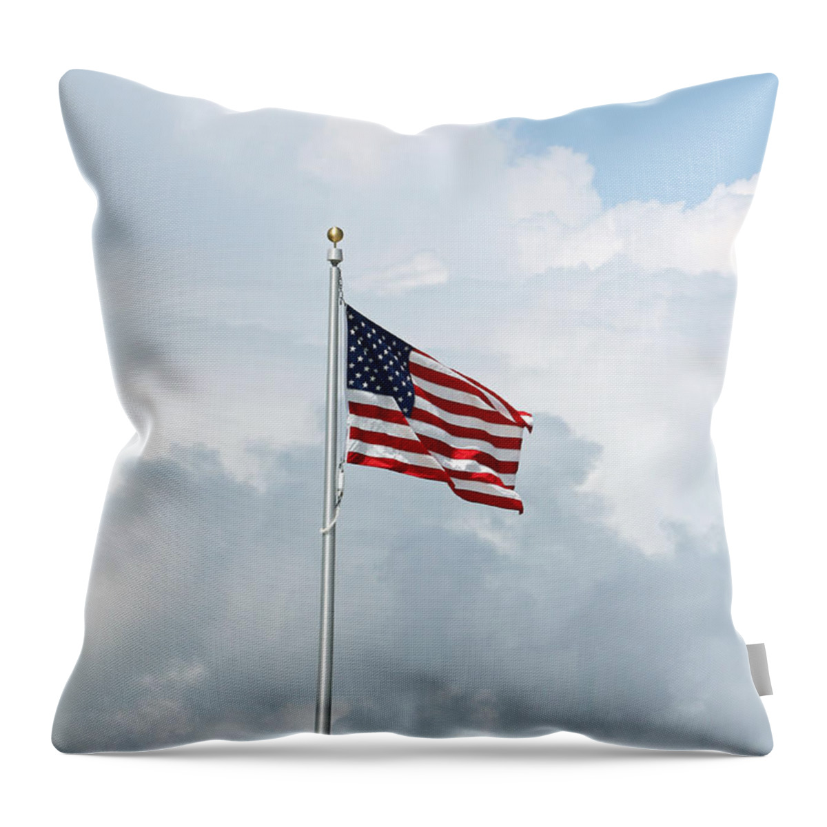 Patriotic Throw Pillow featuring the photograph USA by Captain Debbie Ritter