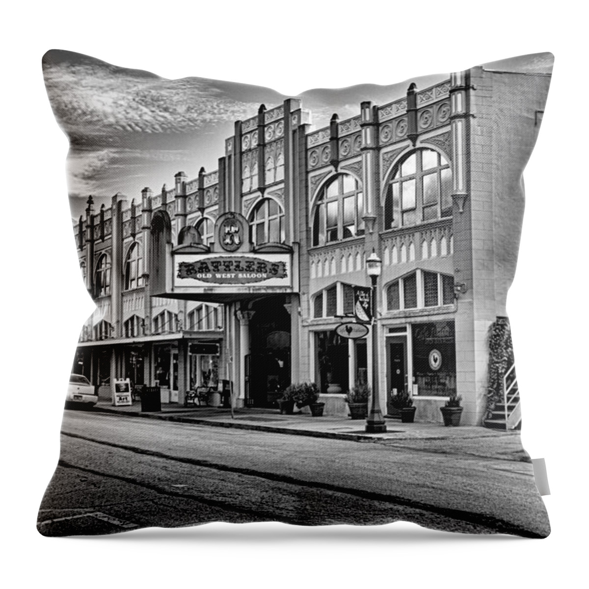Historic Down Town Arcadia Throw Pillow featuring the photograph Vacant by Alison Belsan Horton