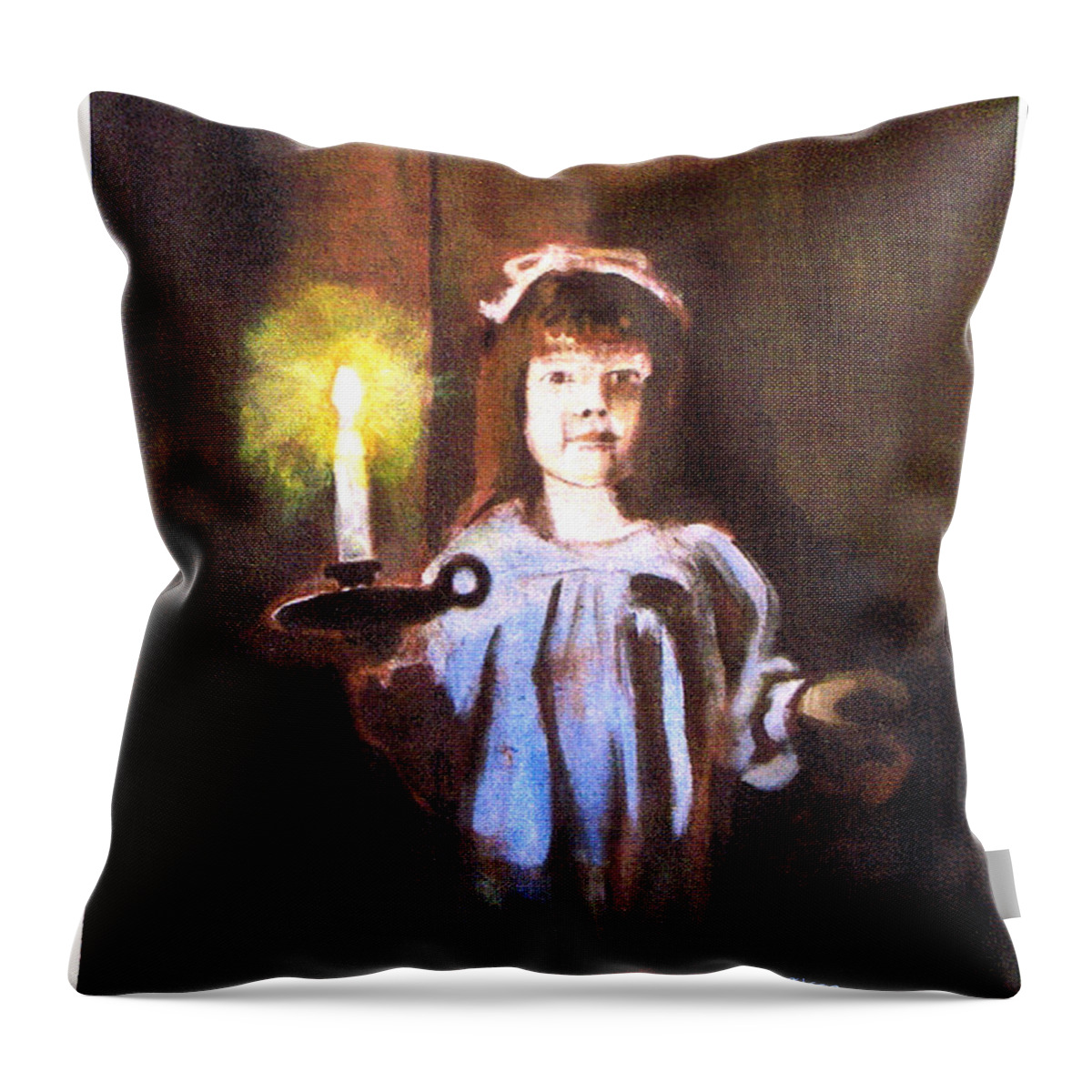 Vanessa Throw Pillow featuring the painting Vanessa II by Seth Weaver