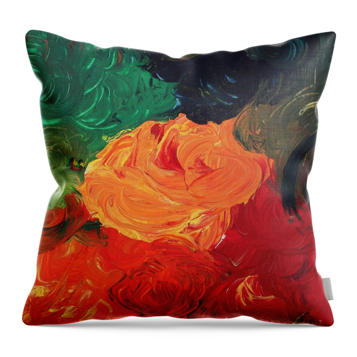 Veggies Throw Pillow featuring the painting Veggies by Sarahleah Hankes