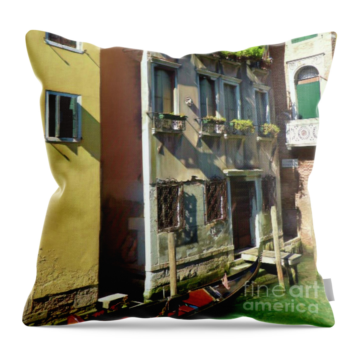 Venice Throw Pillow featuring the digital art Venetian House by Jackie MacNair