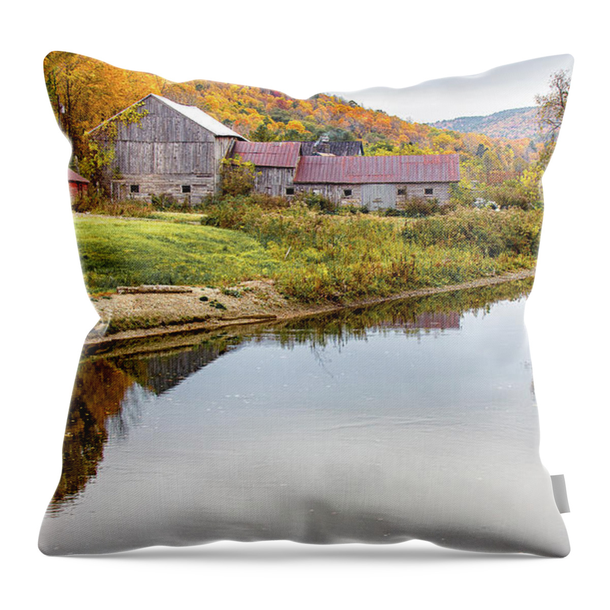 Vermont Throw Pillow featuring the photograph Vermont Countryside by Rod Best