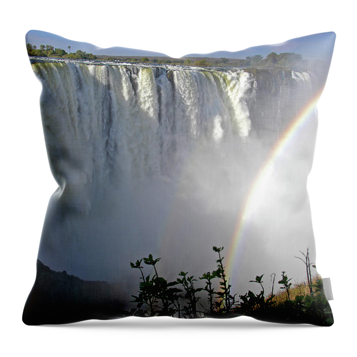 Victoria Throw Pillow featuring the photograph Victoria Falls by Ted Keller