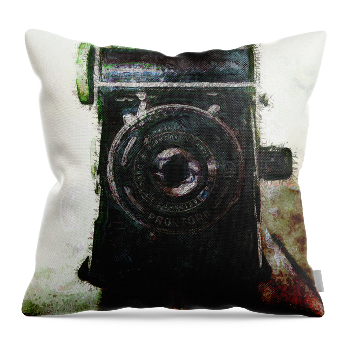 Photography Throw Pillow featuring the photograph Vintage Camera by Phil Perkins