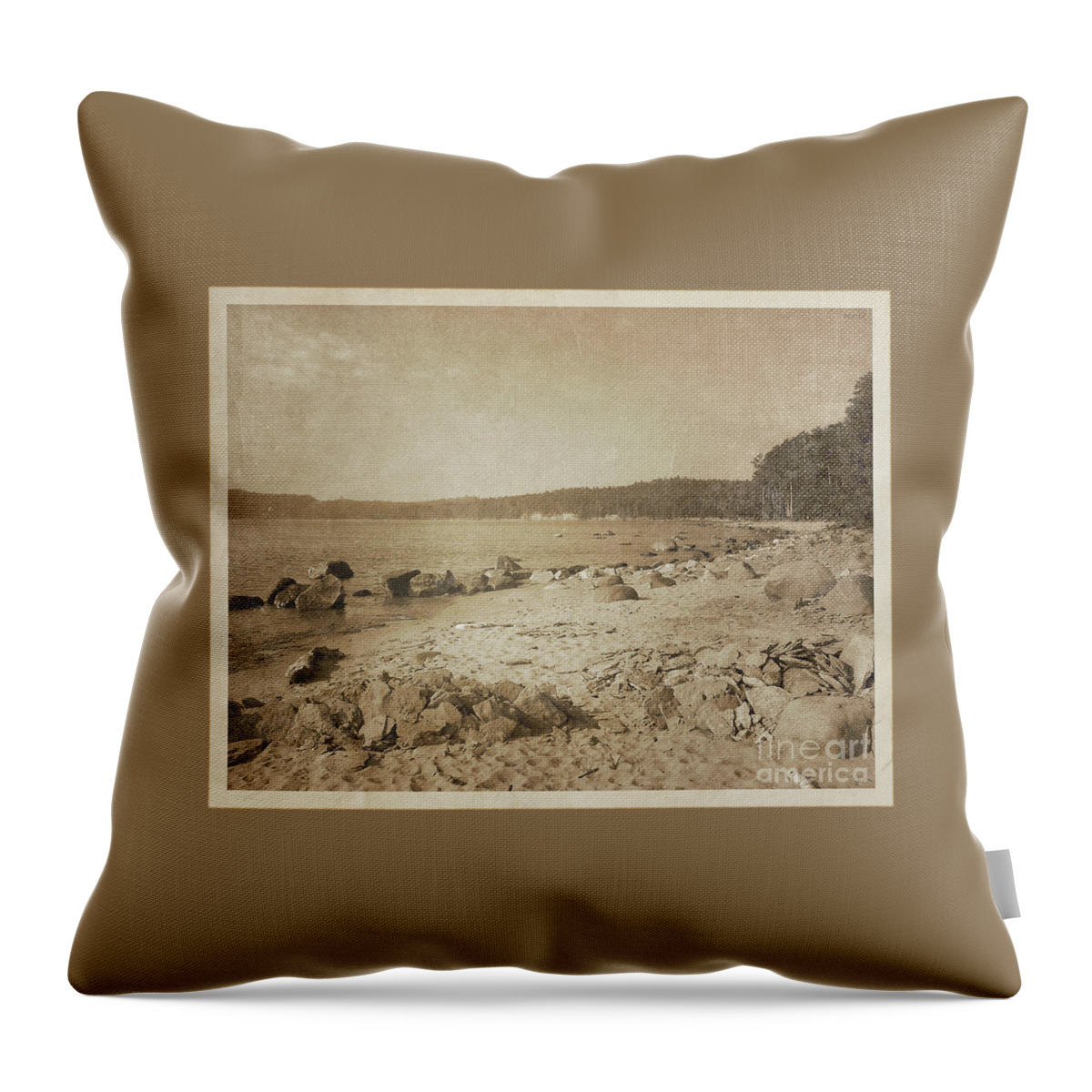 Michigan Throw Pillow featuring the photograph Vintage Lake Superior by Phil Perkins