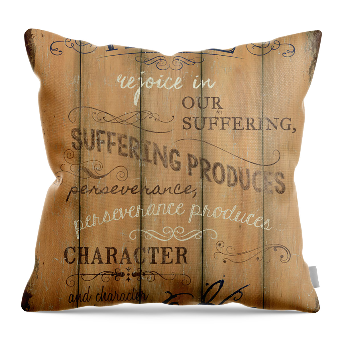 Inspirational Throw Pillow featuring the painting Vintage WTLB Hope by Debbie DeWitt