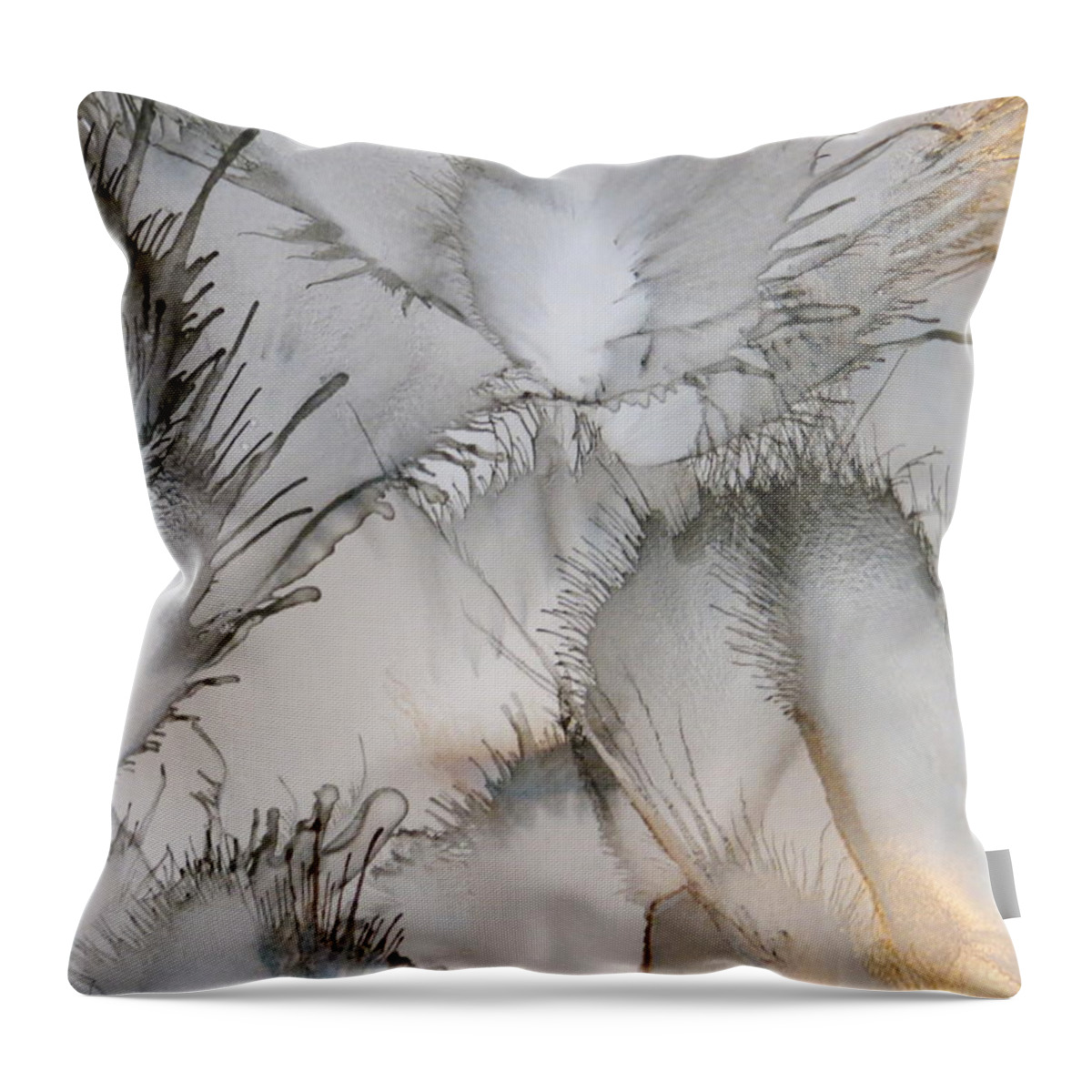 Abstract Throw Pillow featuring the painting Vision by Soraya Silvestri